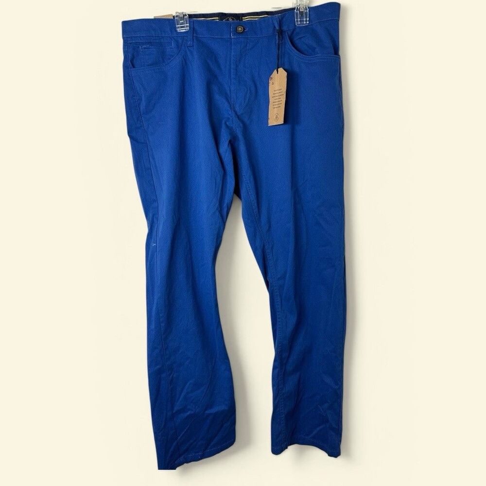 NWT Across The Pond Slim Fit Stretch Signature Line Blue Pants Men's Size 38x30 - Picture 2 of 9